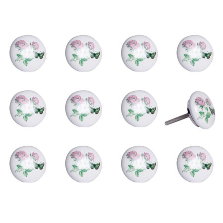 Pipers Pit Multi Color Ceramic & Metal Knob, 1.5 x 1.5 x 1.5 in., 12PK PI3094750